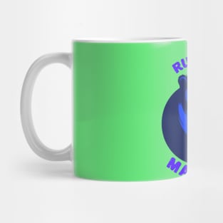 Funny running bear design Run Day Mad Day Mug